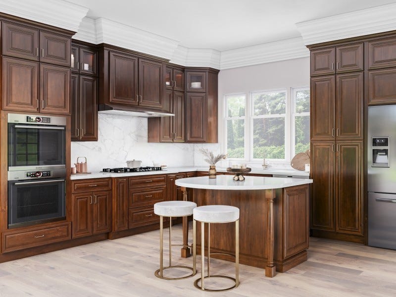 Casselberry Series Saddle cabinets in a finished kitchen