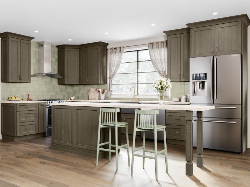 Haven Series Ember cabinets in a finished kitchen