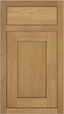 Inset Hazelnut Oak cabinet door style