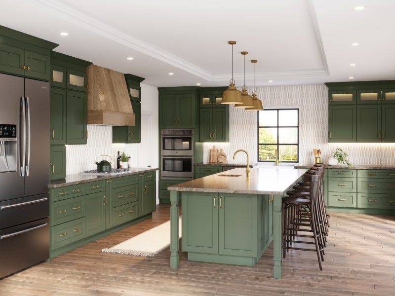Shaker Series Ivy cabinets in a finished kitchen